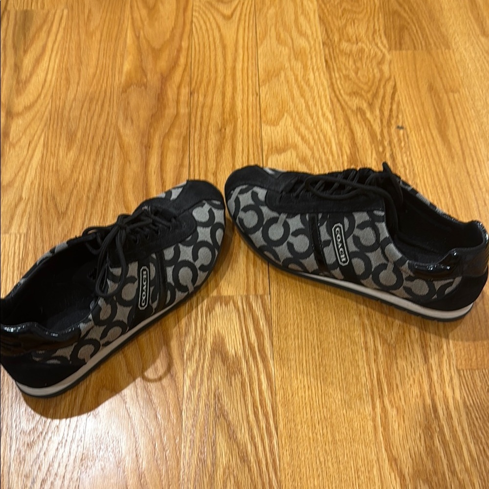 Coach Monogram Black and Gray Sneakers
